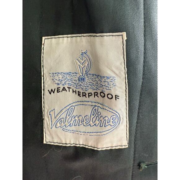 Vintage Valmeline Green Belted Trench Coat Unique Statement Retro size XL - Picture 4 of 7